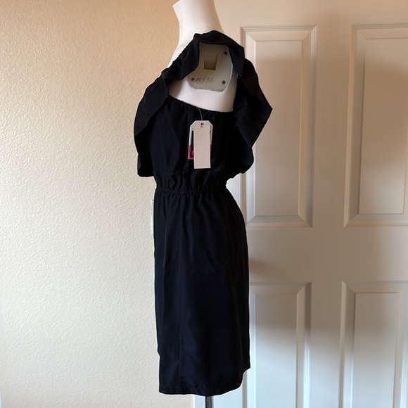 Brand new with tag Roxy one shoulder black cocktail dress Small - Picture 3 of 7